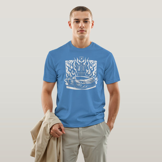 T-Shirt "Aventador" avec flame bleu